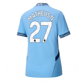 Manchester City Matheus Nunes #27 Replika Hjemmebanetrøje Dame 2024-25 Kortærmet